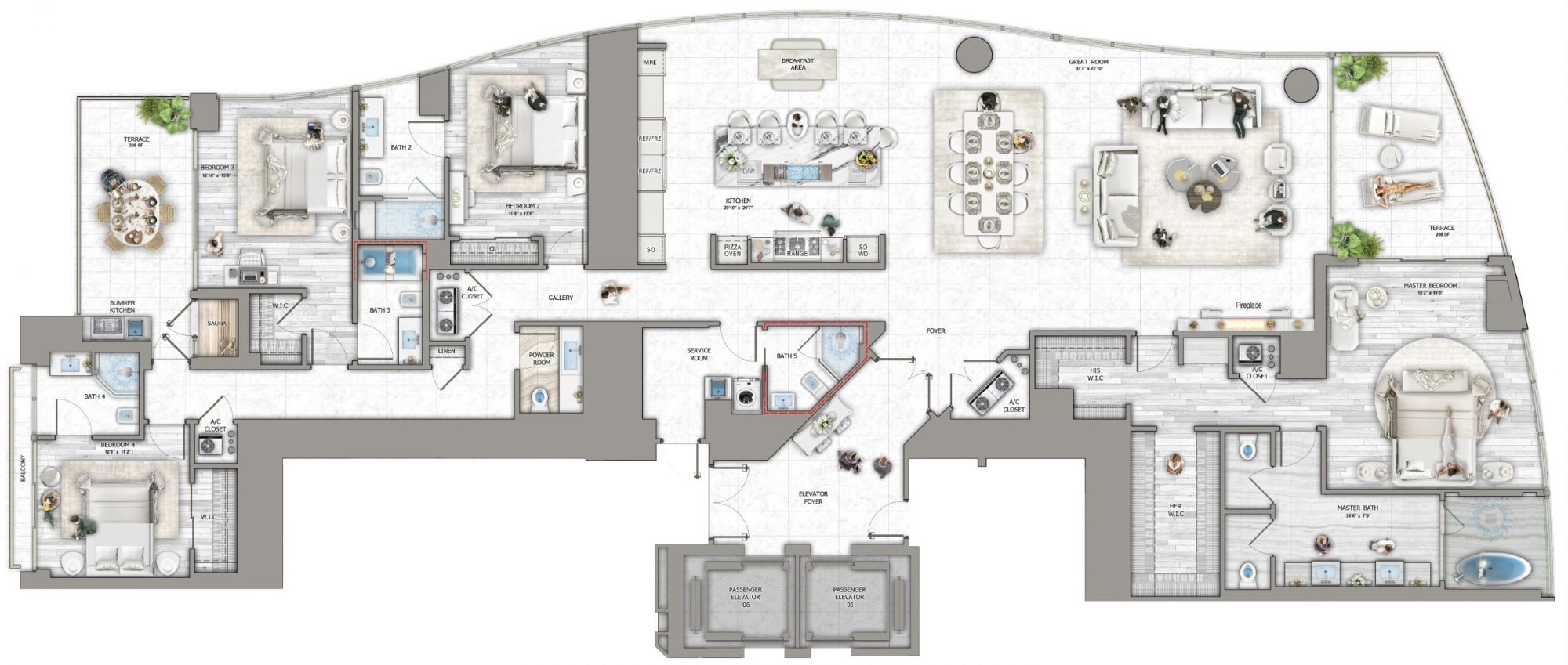 Ravello Floorplan Estates at Acqualina